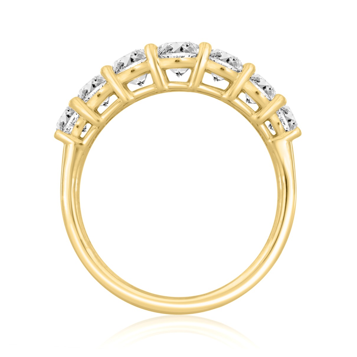 LADIES BAND 1 1/4CT ROUND DIAMOND 14K YELLOW GOLD