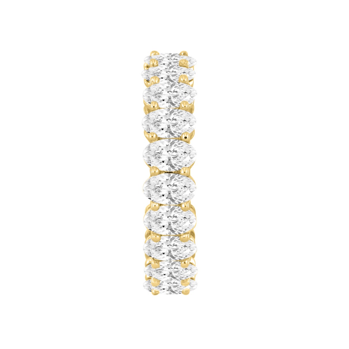 LADIES BAND 5CT OVAL DIAMOND 14K YELLOW GOLD