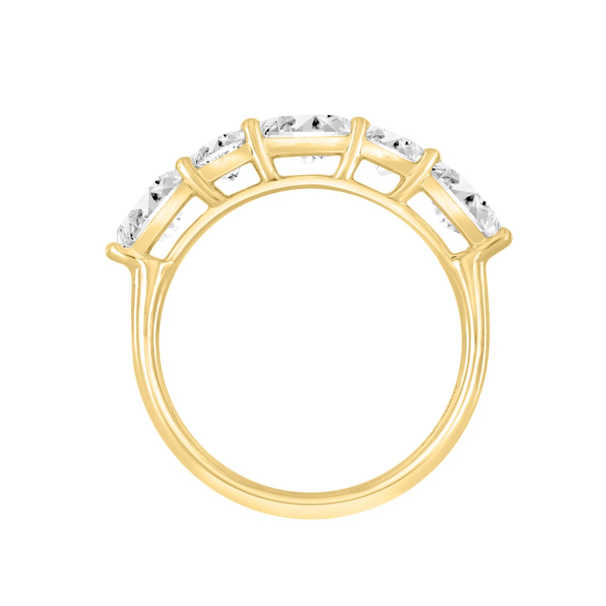 LADIES BAND 2CT ROUND/OVAL DIAMOND 14K YELLOW GOLD