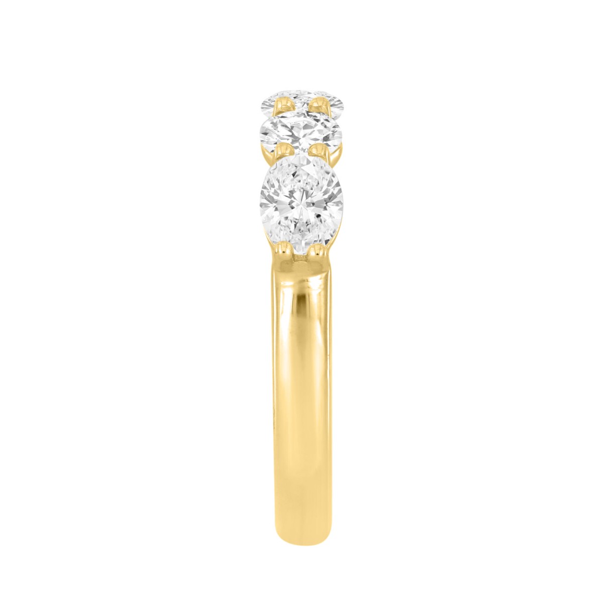 LADIES BAND 2CT ROUND/OVAL DIAMOND 14K YELLOW GOLD