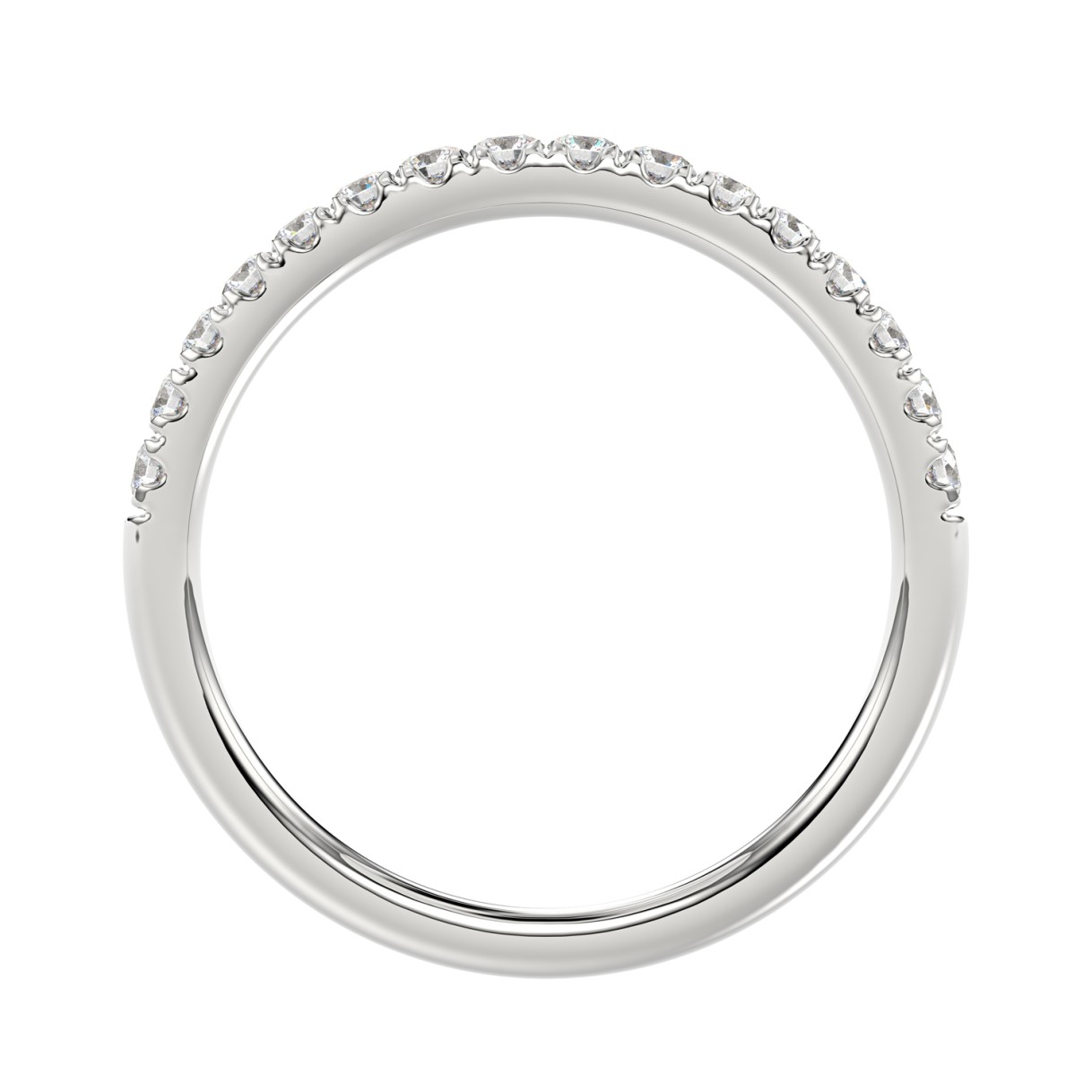 14K WHITE GOLD 1/4CT ROUND DIAMOND LADIES BAND 