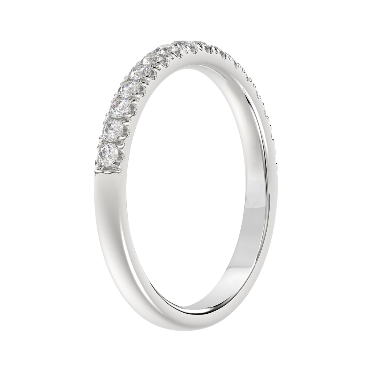 14K WHITE GOLD 1/4CT ROUND DIAMOND LADIES BAND 