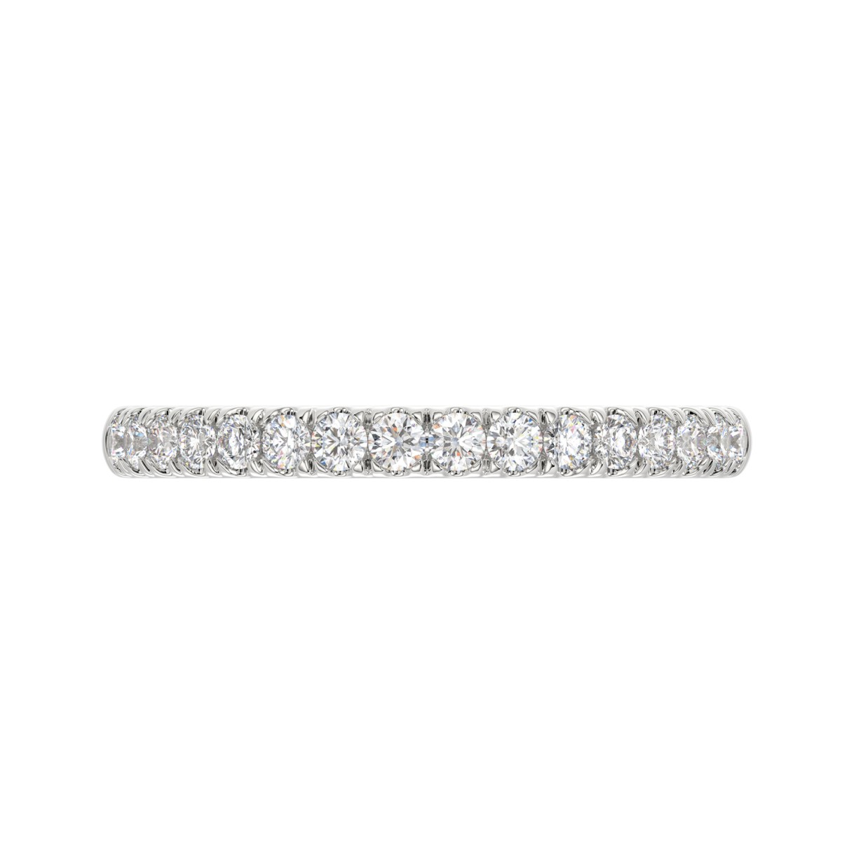 14K WHITE GOLD 1/4CT ROUND DIAMOND LADIES BAND 