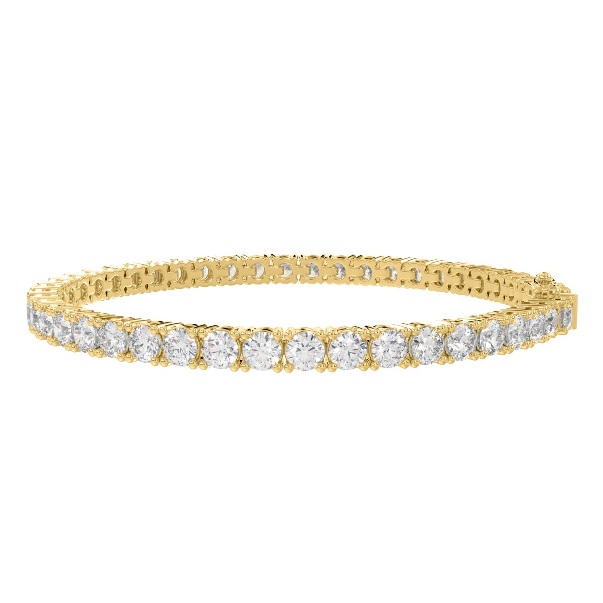 14K YELLOW GOLD 3CT ROUND DIAMOND LADIES BRACELET