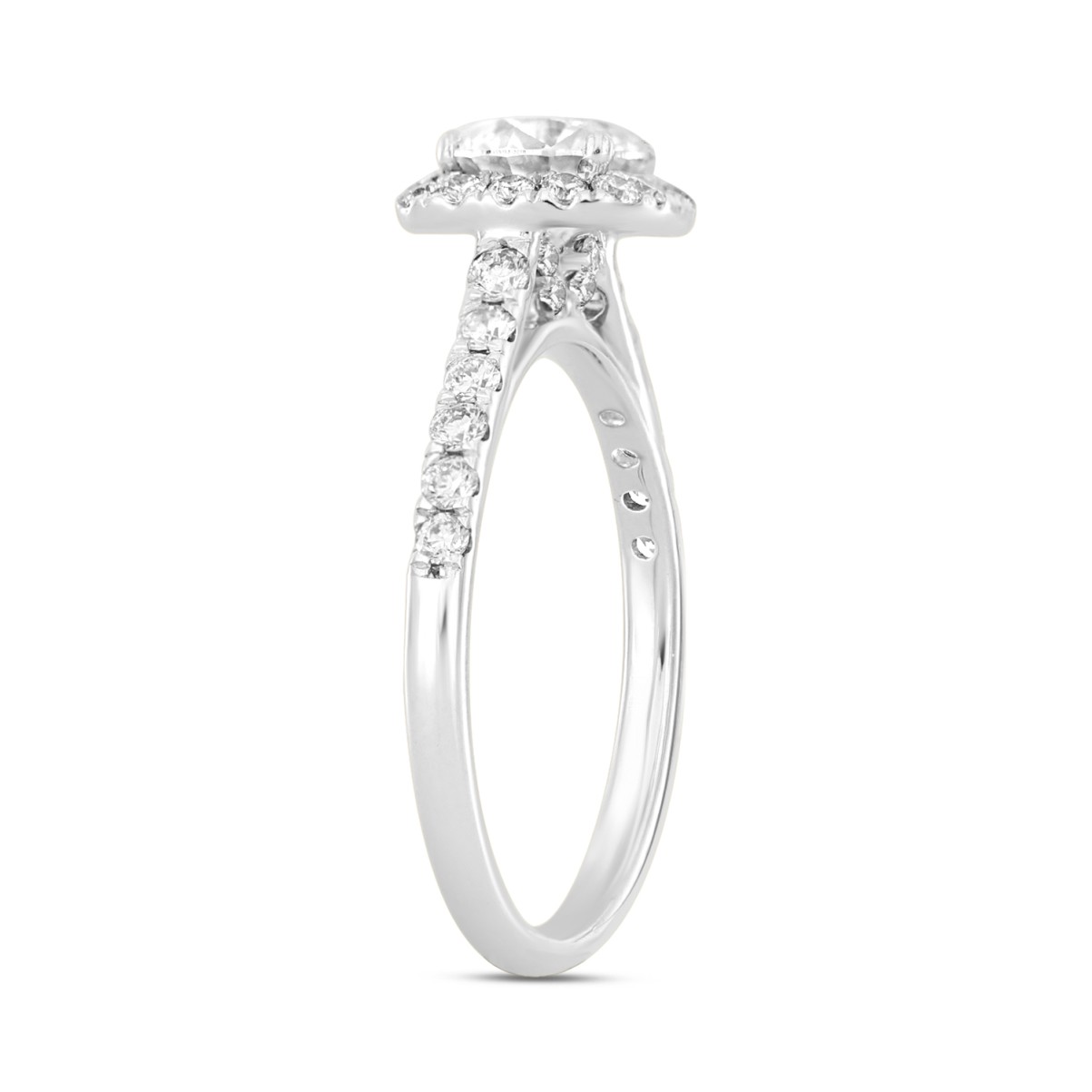 LADIES RING 1 1/2CT ROUND DIAMOND 14K WHITE GOLD