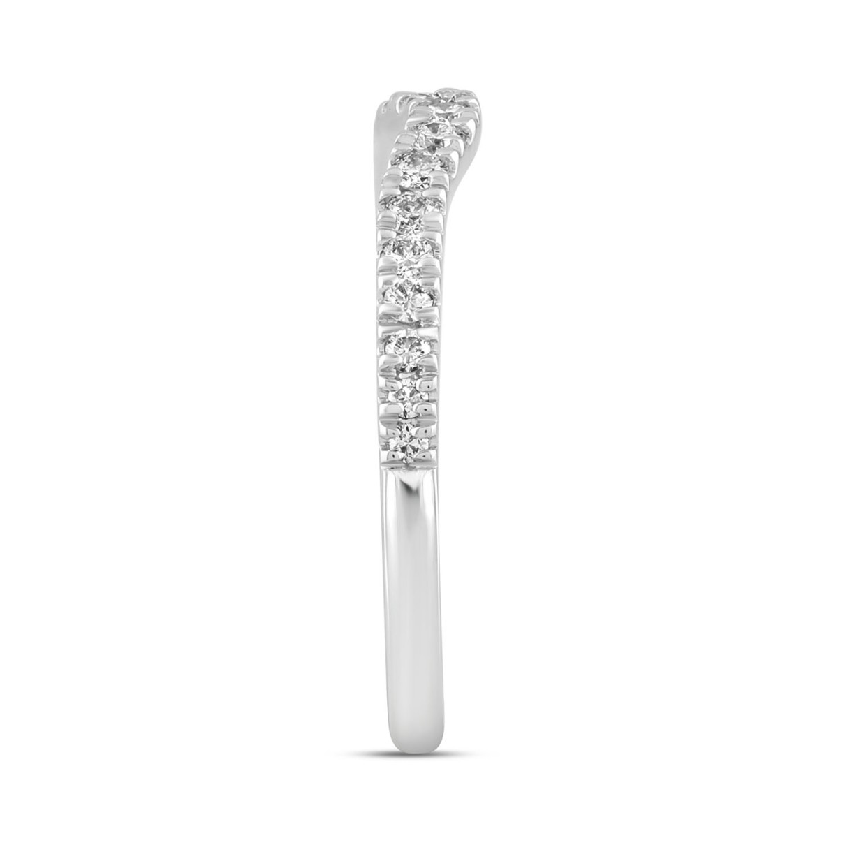 LADIES BAND 1/4CT ROUND DIAMOND 14K WHITE GOLD