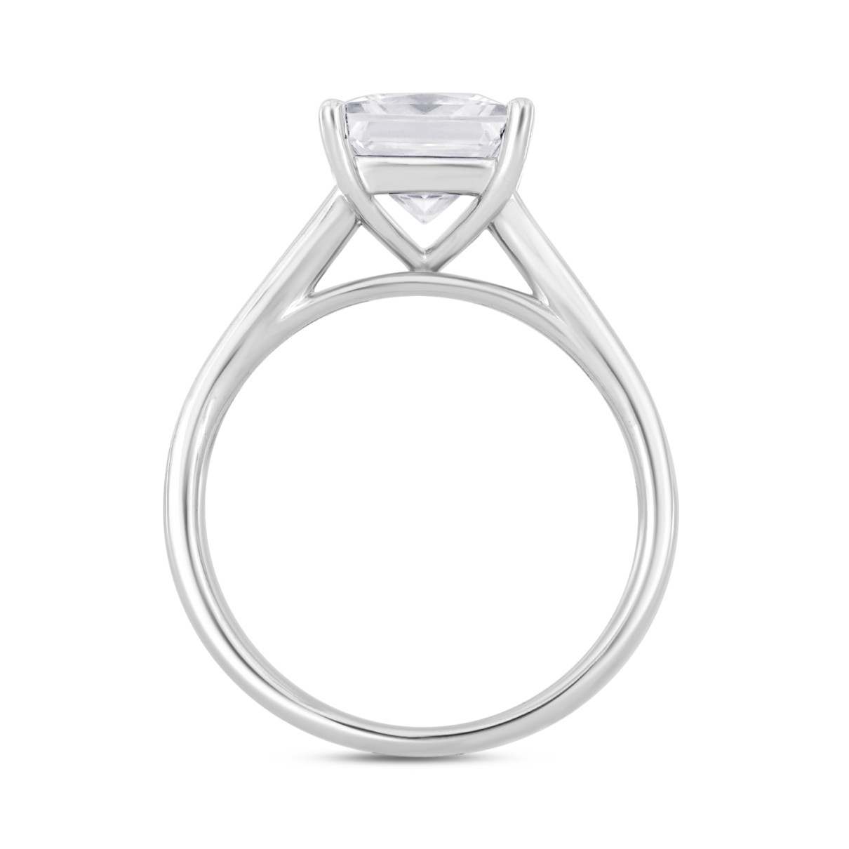 LADIES RING 2CT PRINCESS DIAMOND 14K WHITE GOLD (CENTER STONE PRINCESS DIAMOND 1 1/2CT )