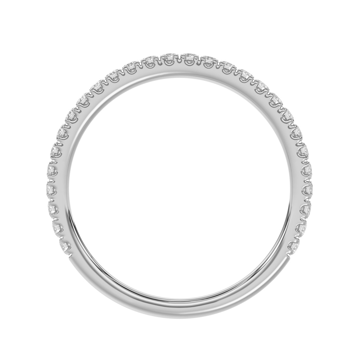 14K WHITE GOLD 1/4CT ROUND DIAMOND LADIES BAND 