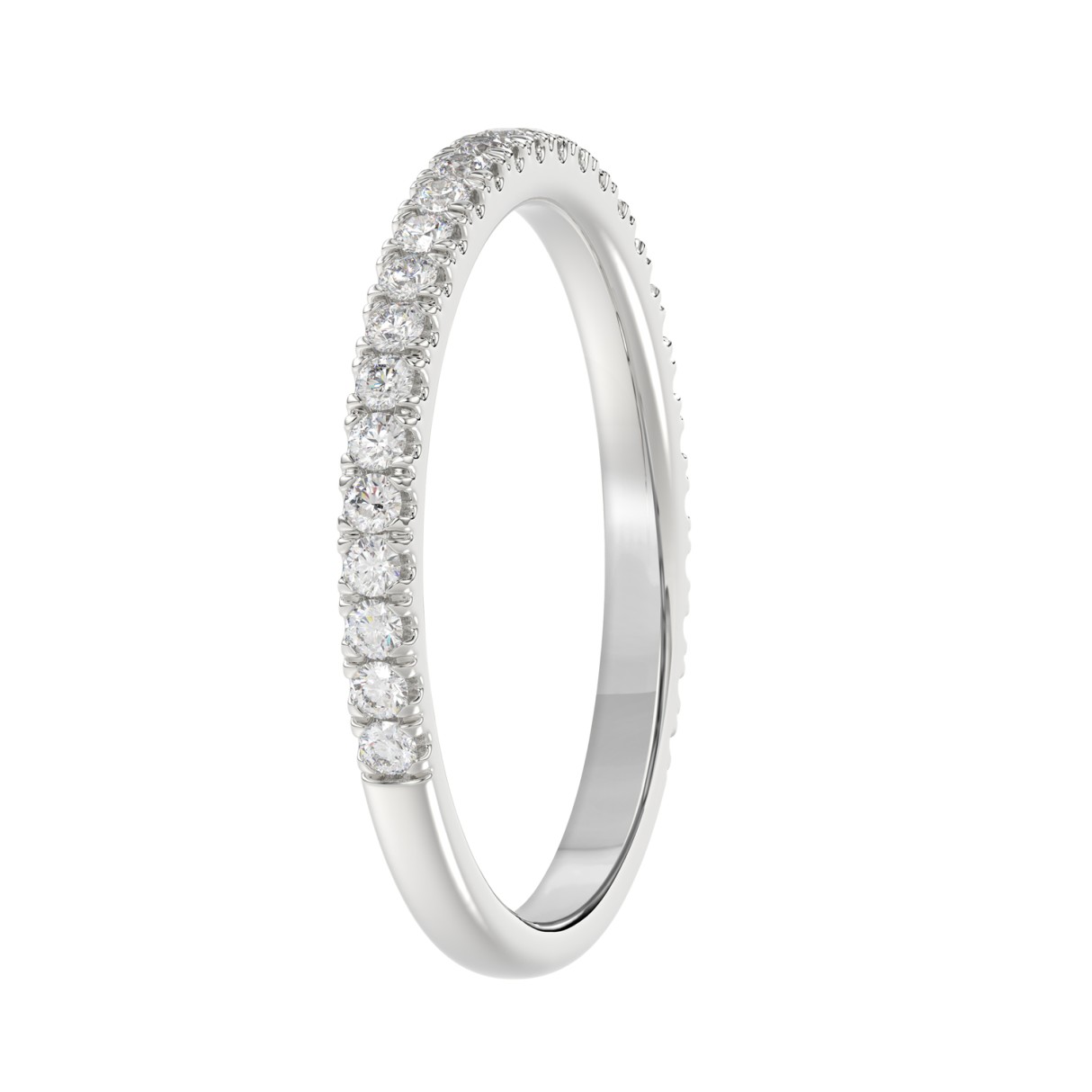 14K WHITE GOLD 1/4CT ROUND DIAMOND LADIES BAND 