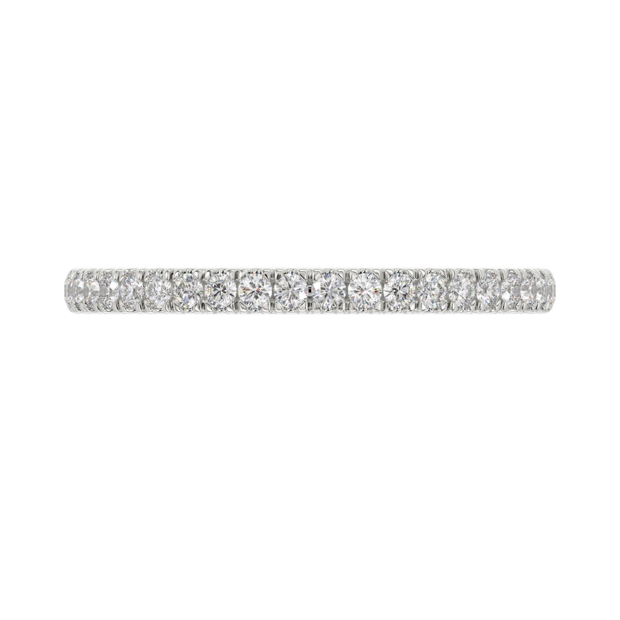 14K WHITE GOLD 1/4CT ROUND DIAMOND LADIES BAND 