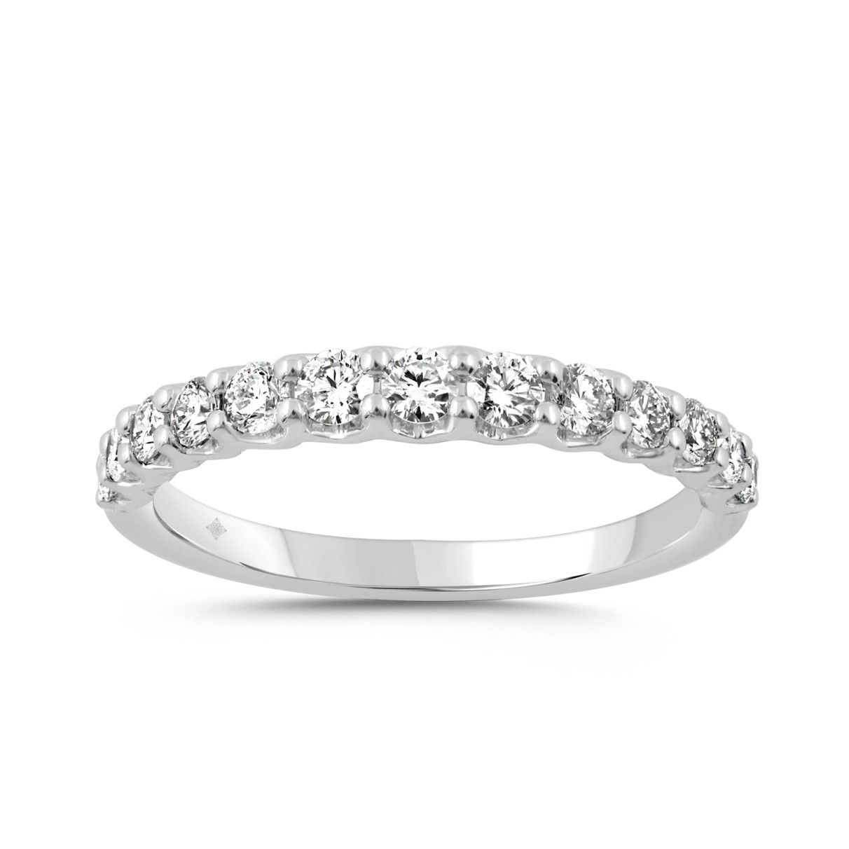 14K WHITE GOLD 1/2CT ROUND DIAMOND LADIES BAND ...