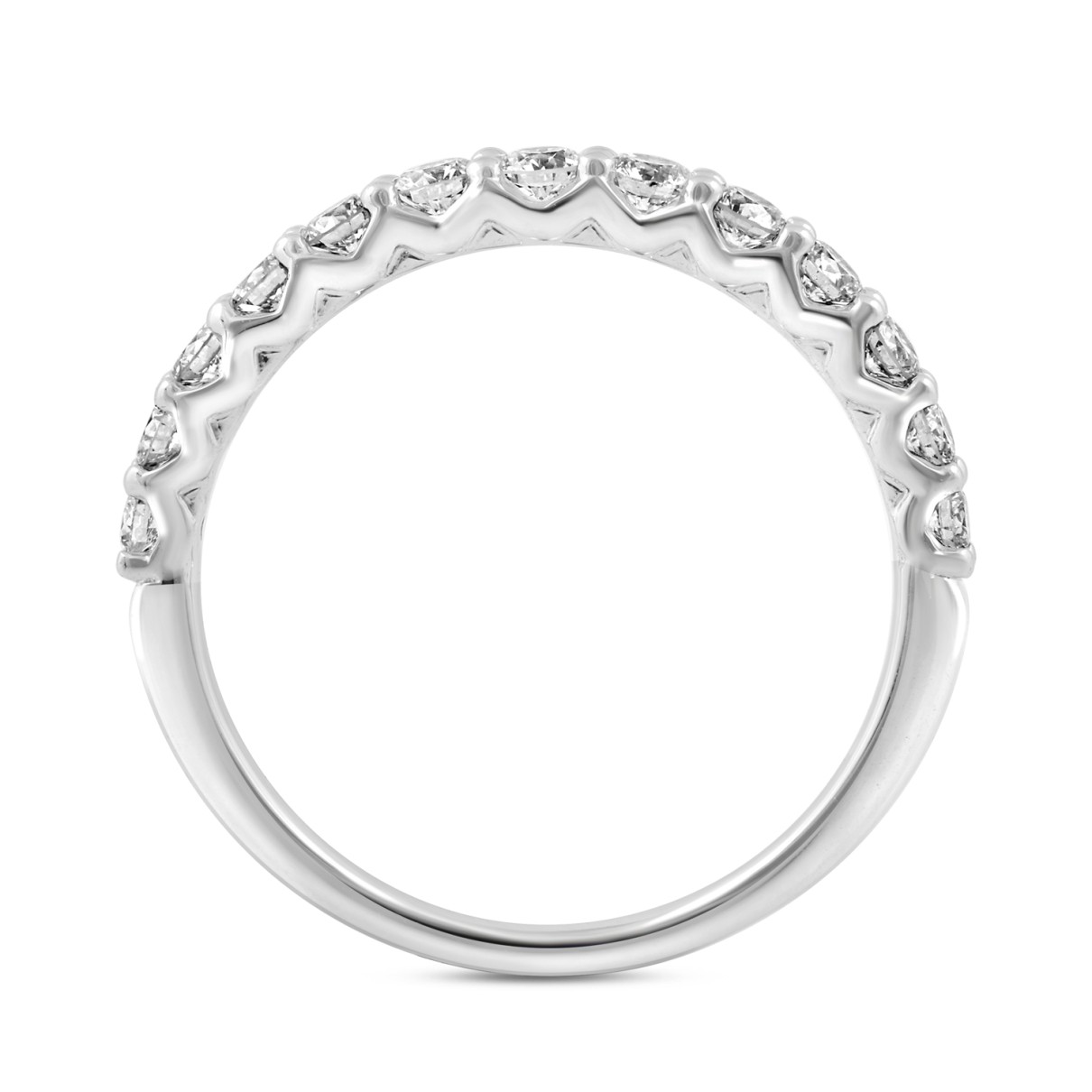 14K WHITE GOLD 1/2CT ROUND DIAMOND LADIES BAND 