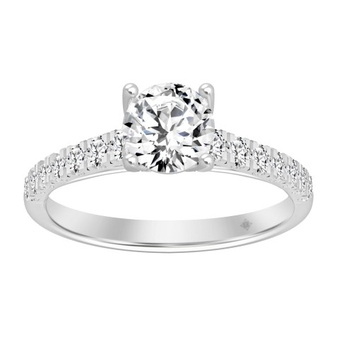 LADIES RING 1 1/2CT ROUND DIAMOND 14K WHITE GOLD (CENTER STONE ROUND DIAMOND 1CT) LADIES RING 1 1/2CT ROUND DIAMOND 14K WHITE GOLD (CENTER STONE ROUND DIAMOND 1CT)