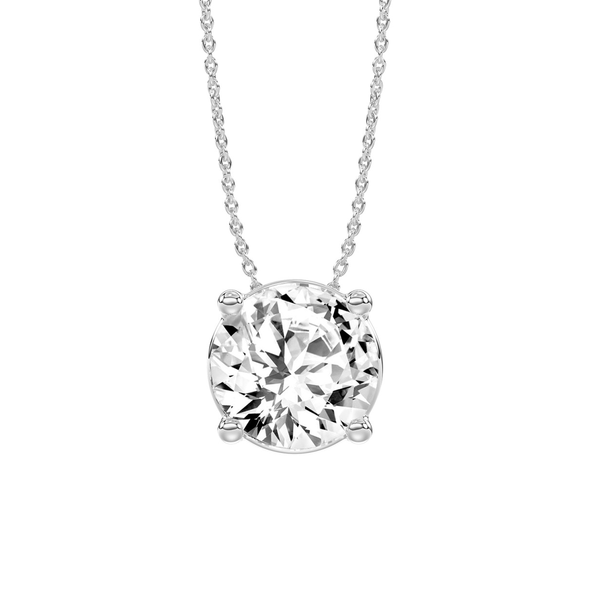 14K WHITE GOLD 1.00CT ROUND DIAMOND LADIES SOLITAI...