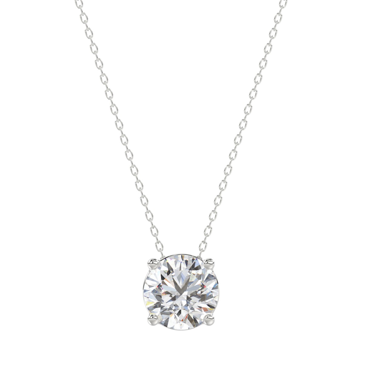 14K WHITE GOLD 1.00CT ROUND DIAMOND LADIES SOLITAI...