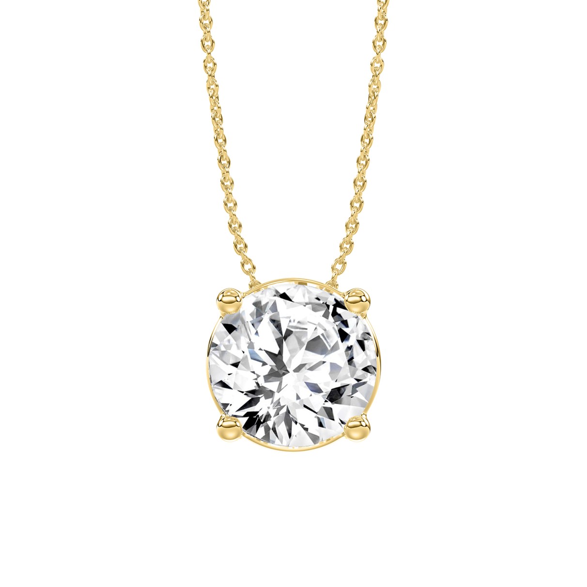 LADIES SOLITAIRE PENDANT WITH UNDER-PASS CHAIN 2.0...