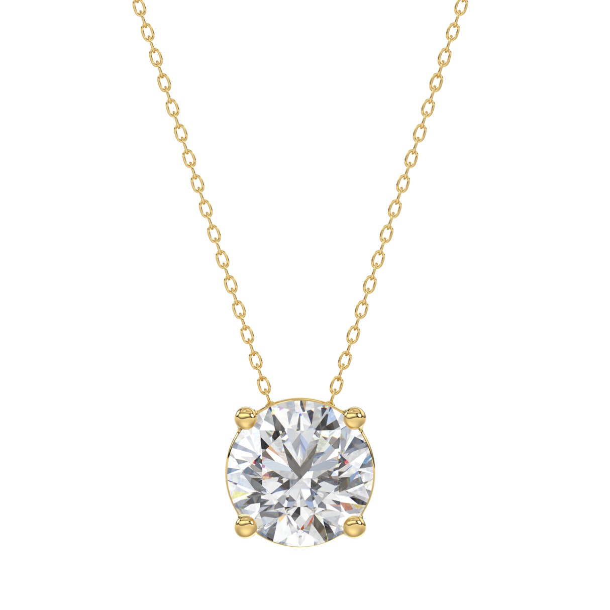 LADIES SOLITAIRE PENDANT WITH UNDER-PASS CHAIN 2.0...