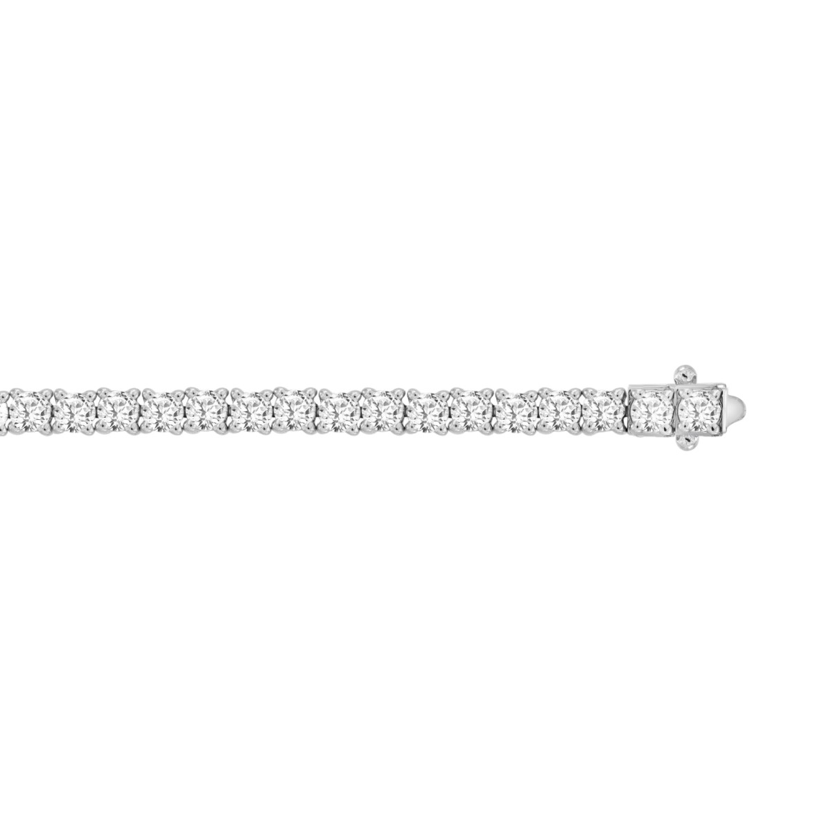 LADIES BRACELET 6CT ROUND DIAMOND 14K WHITE GOLD 