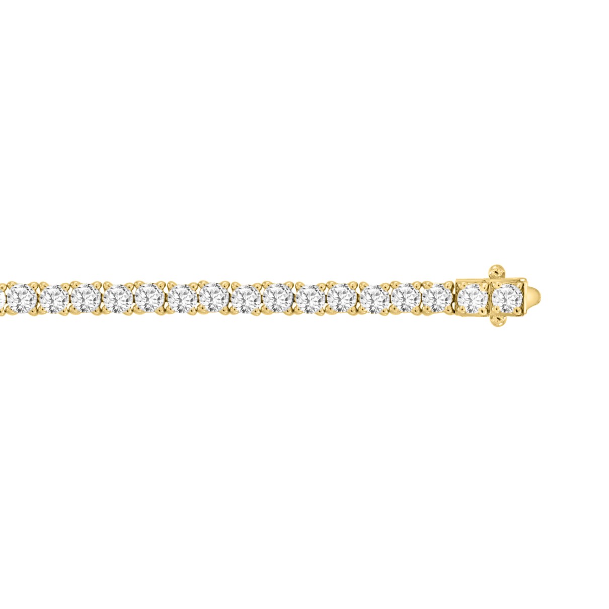 LADIES BRACELET 6CT ROUND DIAMOND 14K YELLOW GOLD 