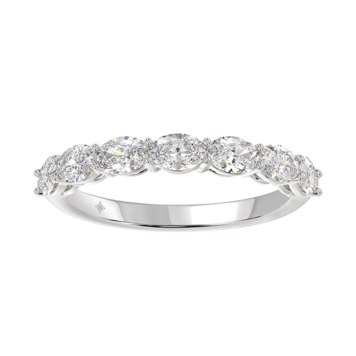 14K WHITE GOLD 1CT OVAL DIAMOND LADIES RING...