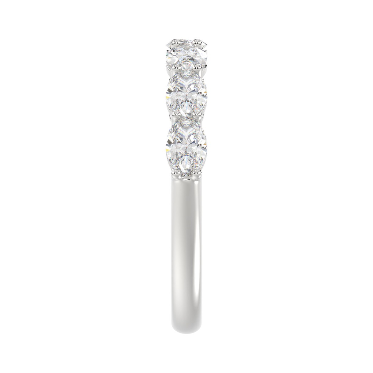 14K WHITE GOLD 1CT OVAL DIAMOND LADIES RING