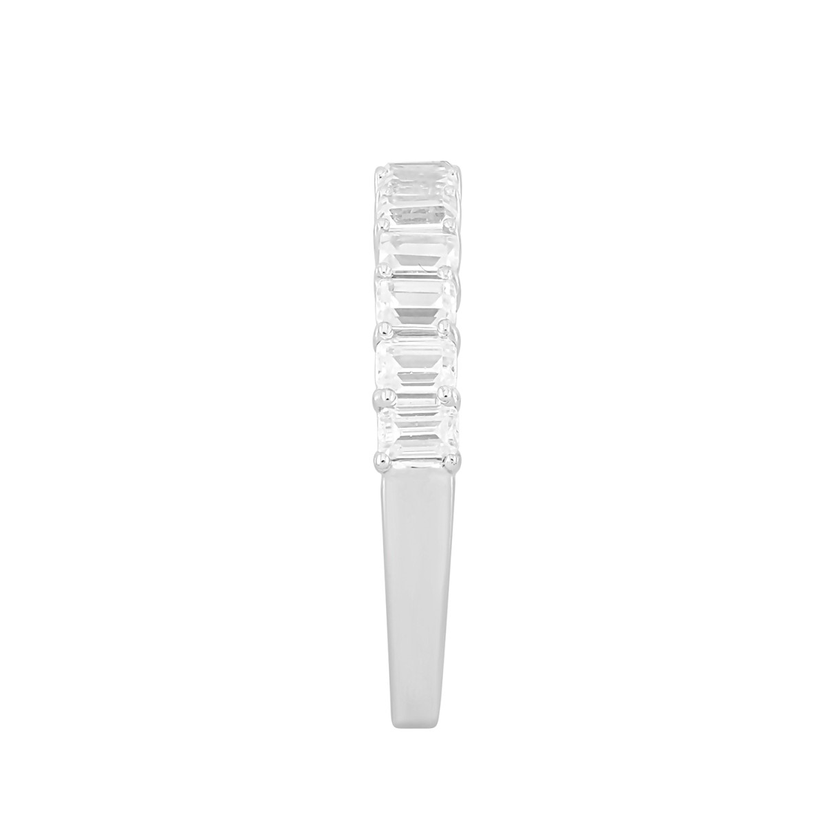 LADIES BAND 1 1/2CT EMERALD DIAMOND 14K WHITE GOLD