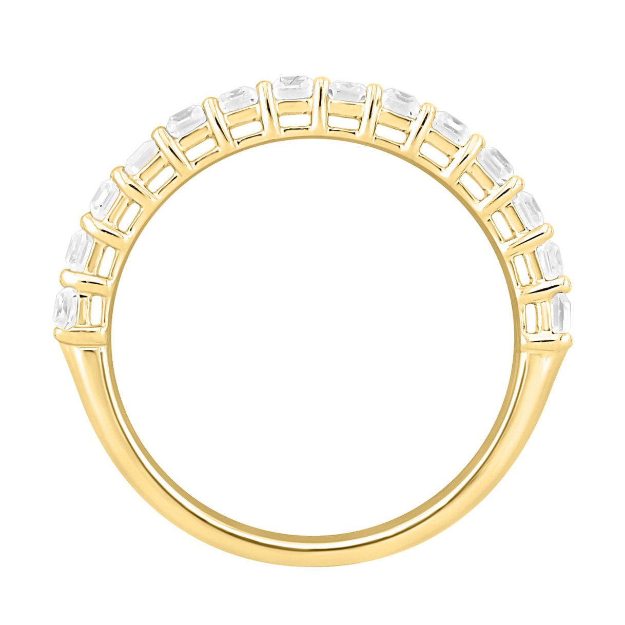 LADIES BAND 1 1/2CT EMERALD DIAMOND 14K YELLOW GOLD