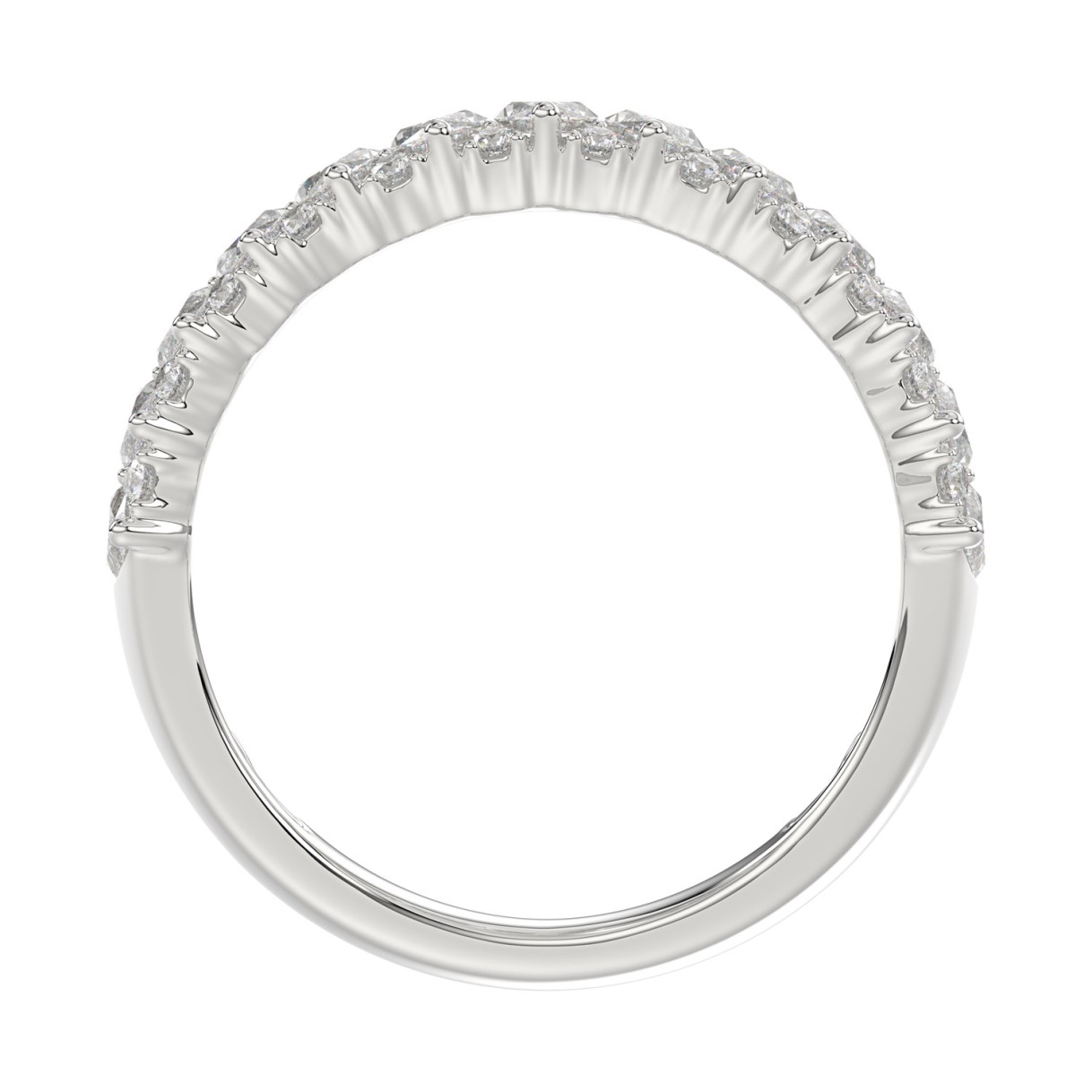 14K WHITE GOLD 1 1/2CT ROUND/MARQUISE DIAMOND LADIES BAND