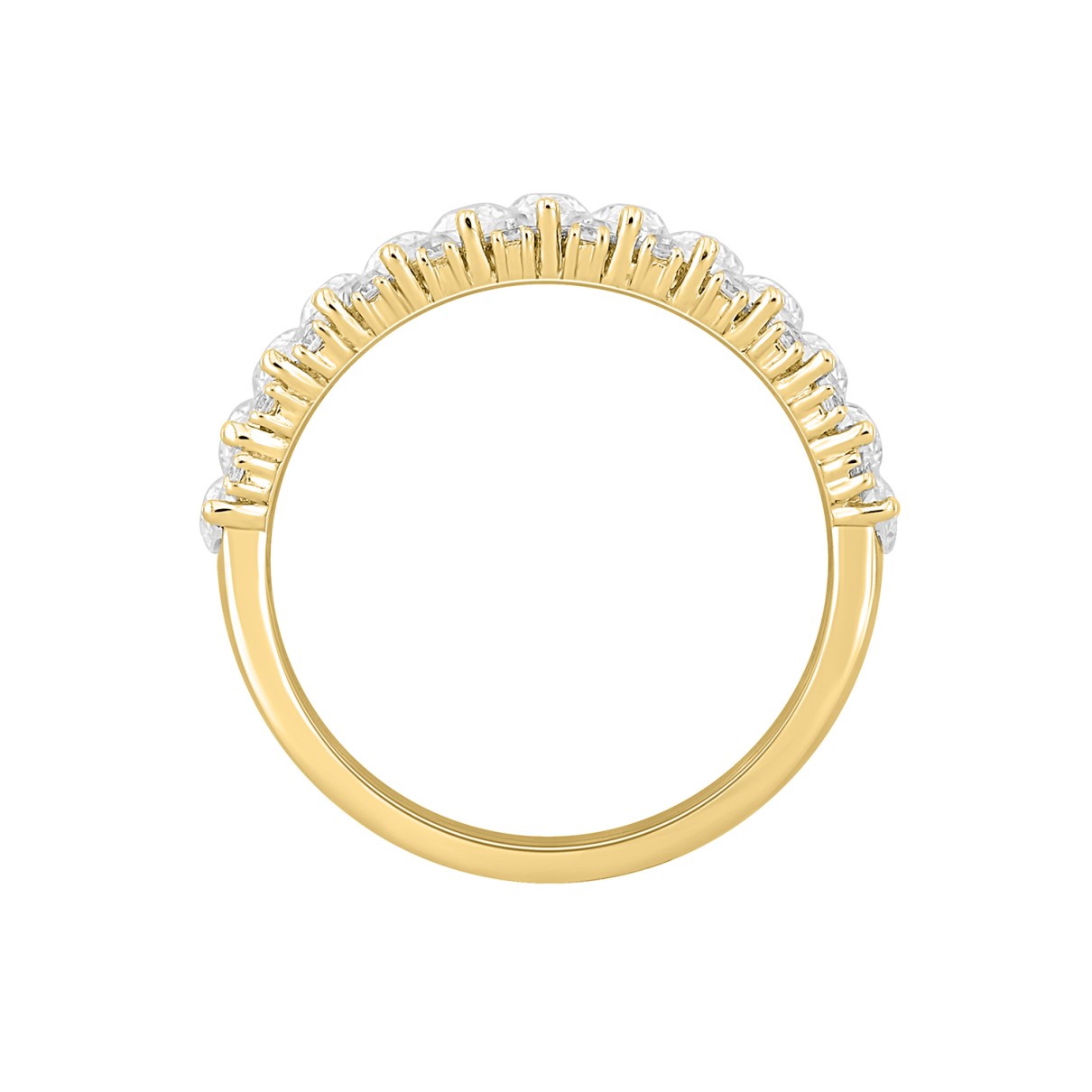 14K YELLOW GOLD 1 1/2CT ROUND/MARQUISE DIAMOND LADIES BAND