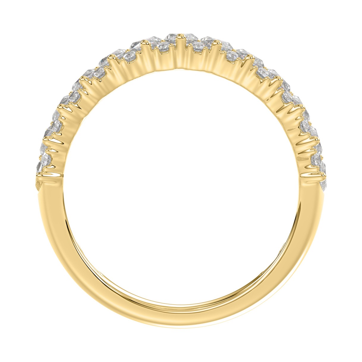 14K YELLOW GOLD 1 1/2CT ROUND/MARQUISE DIAMOND LADIES BAND