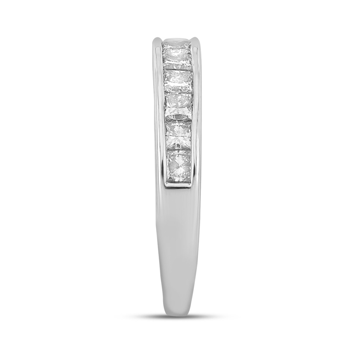 14K WHITE GOLD 1CT PRINCESS DIAMOND LADIES BAND