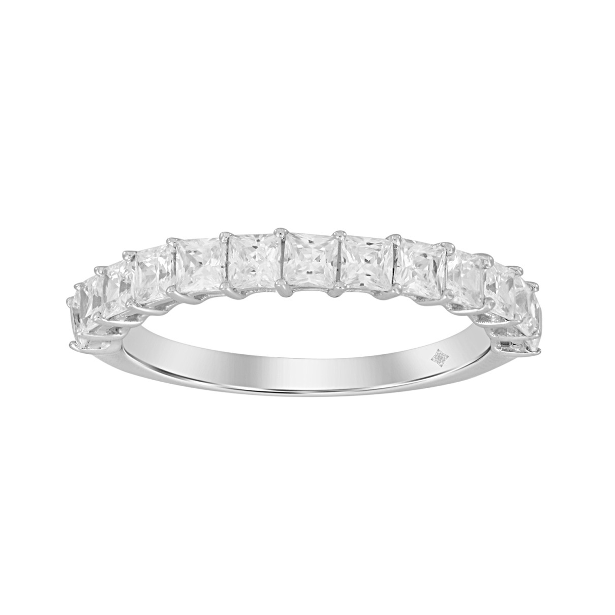 LADIES BAND 1CT PRINCESS DIAMOND 14K WHITE GOLD