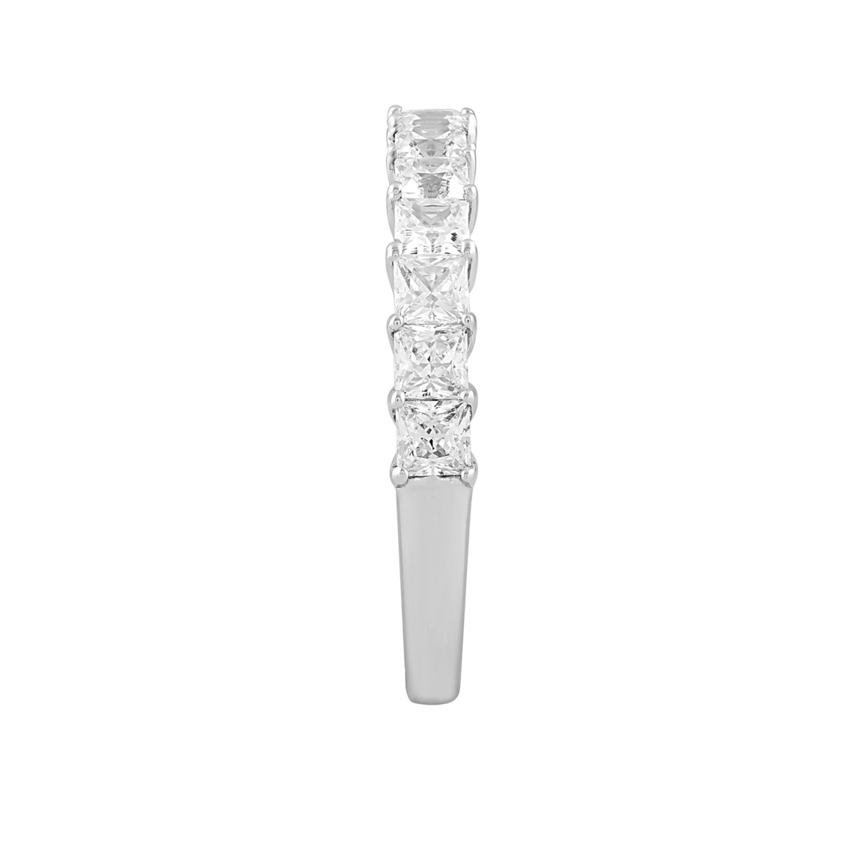 LADIES BAND 1CT PRINCESS DIAMOND 14K WHITE GOLD