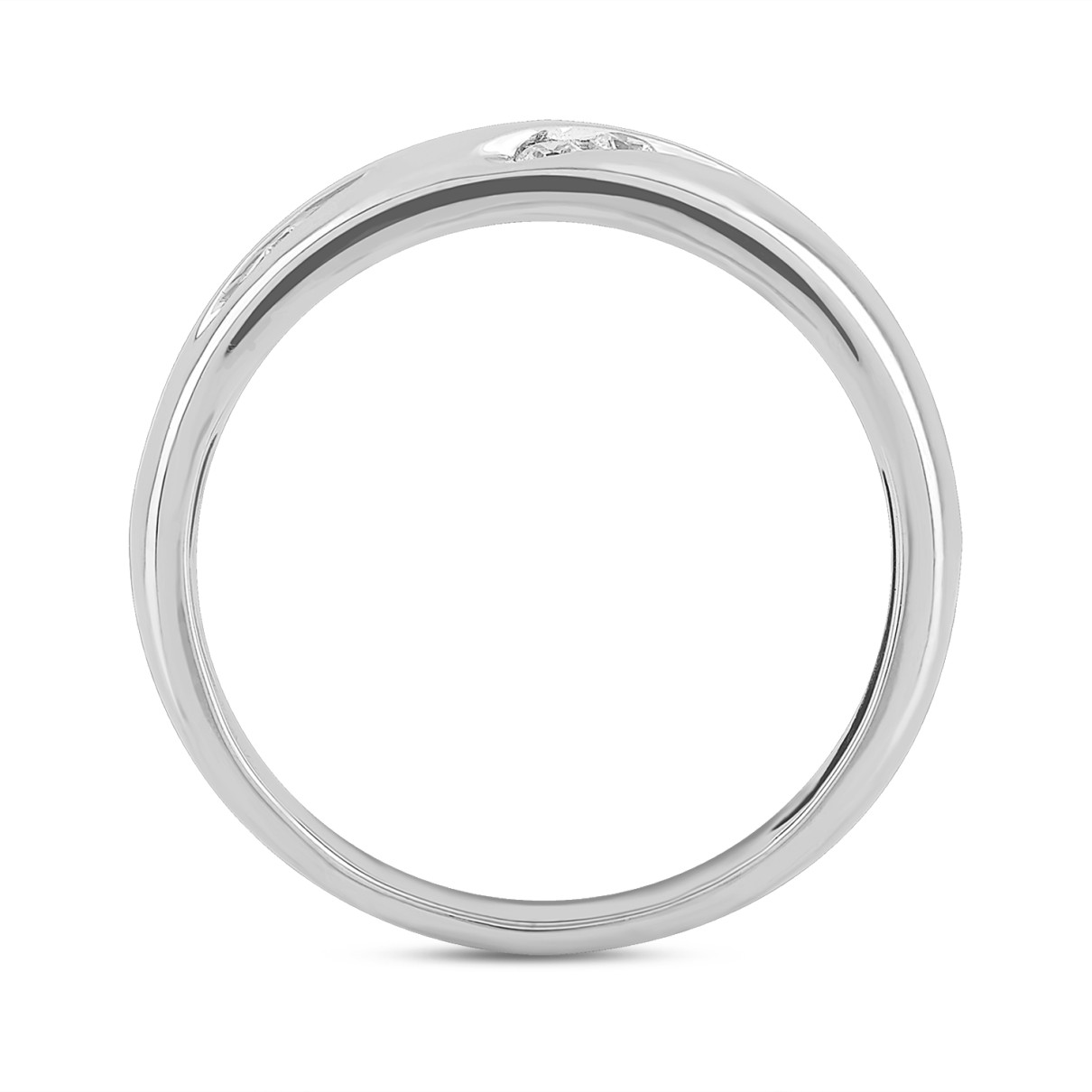 MEN'S BAND 1/3CT ROUND DIAMOND 14K WHITE GOLD