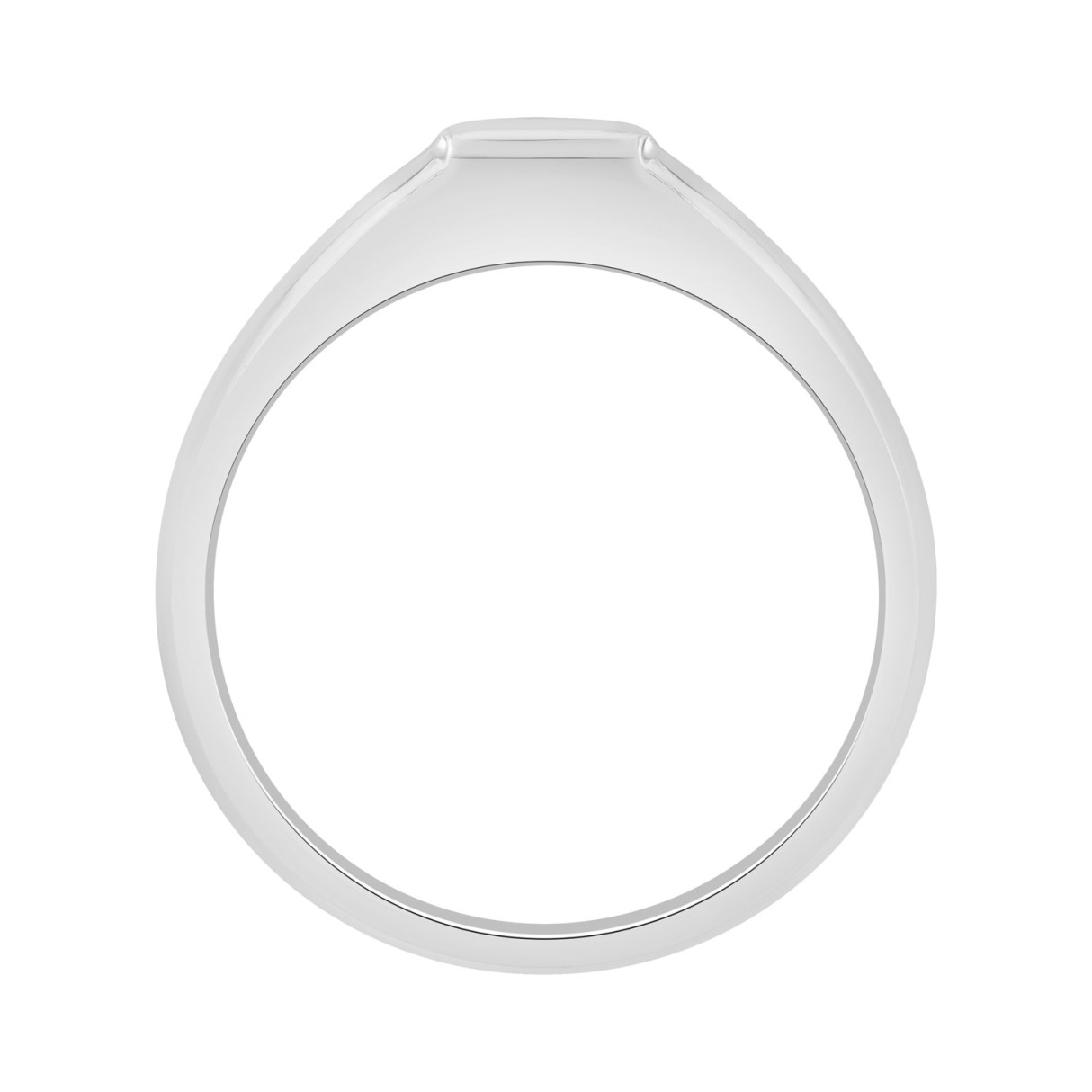 14K WHITE GOLD 1.00CT ROUND/PRINCESS DIAMOND MEN'S RING (CENTER STONE PRINCESS DIAMOND 3/4CT)