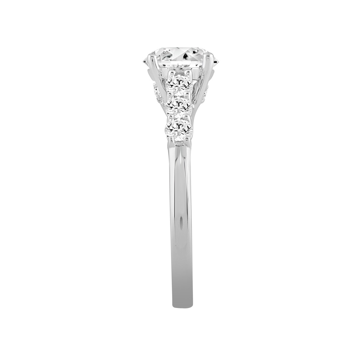 14K WHITE GOLD 2CT ROUND DIAMOND LADIES RING (CENTER STONE ROUND DIAMOND 1 1/2CT )