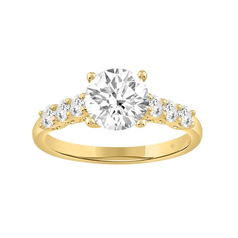 14K YELLOW GOLD 2CT ROUND DIAMOND LADIES RING (CENTER STONE ROUND DIAMOND 1 1/2CT ) 14K YELLOW GOLD 2CT ROUND DIAMOND LADIES RING (CENTER STONE ROUND DIAMOND 1 1/2CT )