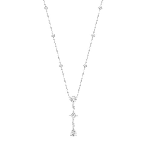 LADIES NECKLACE 3 1/2CT ROUND/MARQUISE/PEAR DIAMOND 14K WHITE GOLD LADIES NECKLACE 3 1/2CT ROUND/MARQUISE/PEAR DIAMOND 14K WHITE GOLD