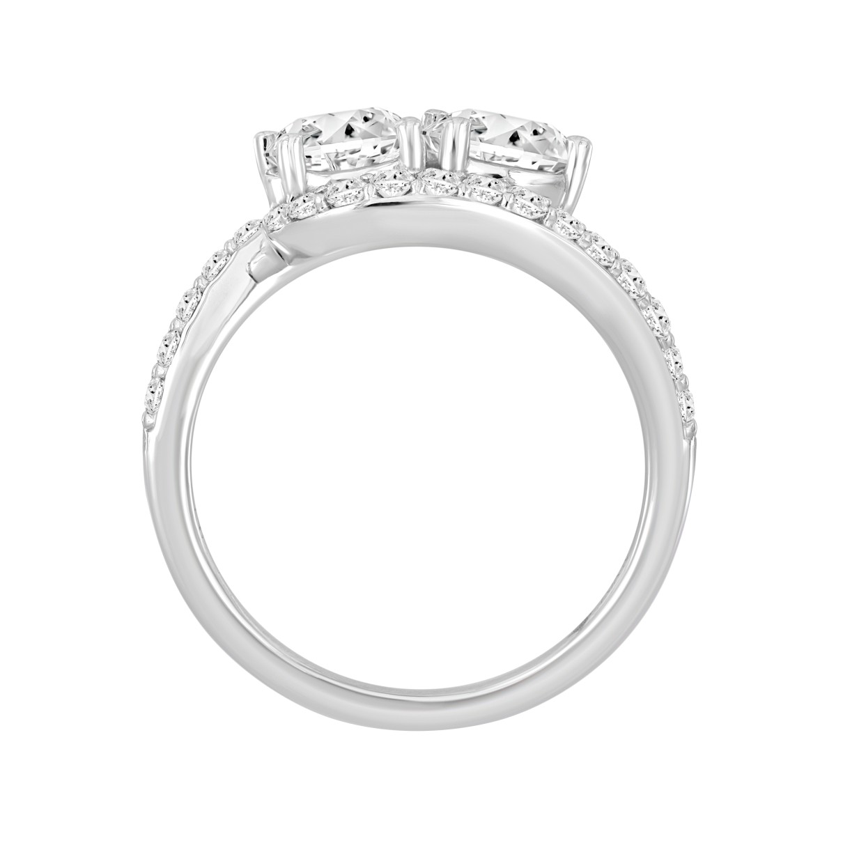 14K WHITE GOLD 1 3/4CT ROUND DIAMOND LADIES RING