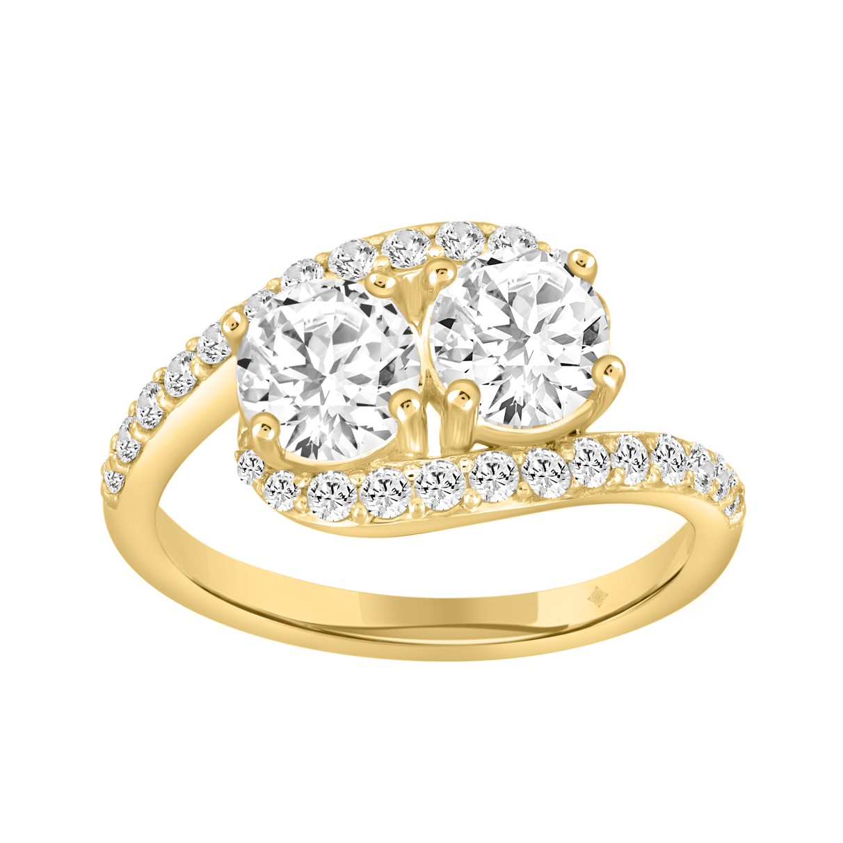 14K YELLOW GOLD 1 3/4CT ROUND DIAMOND LADIES RING...