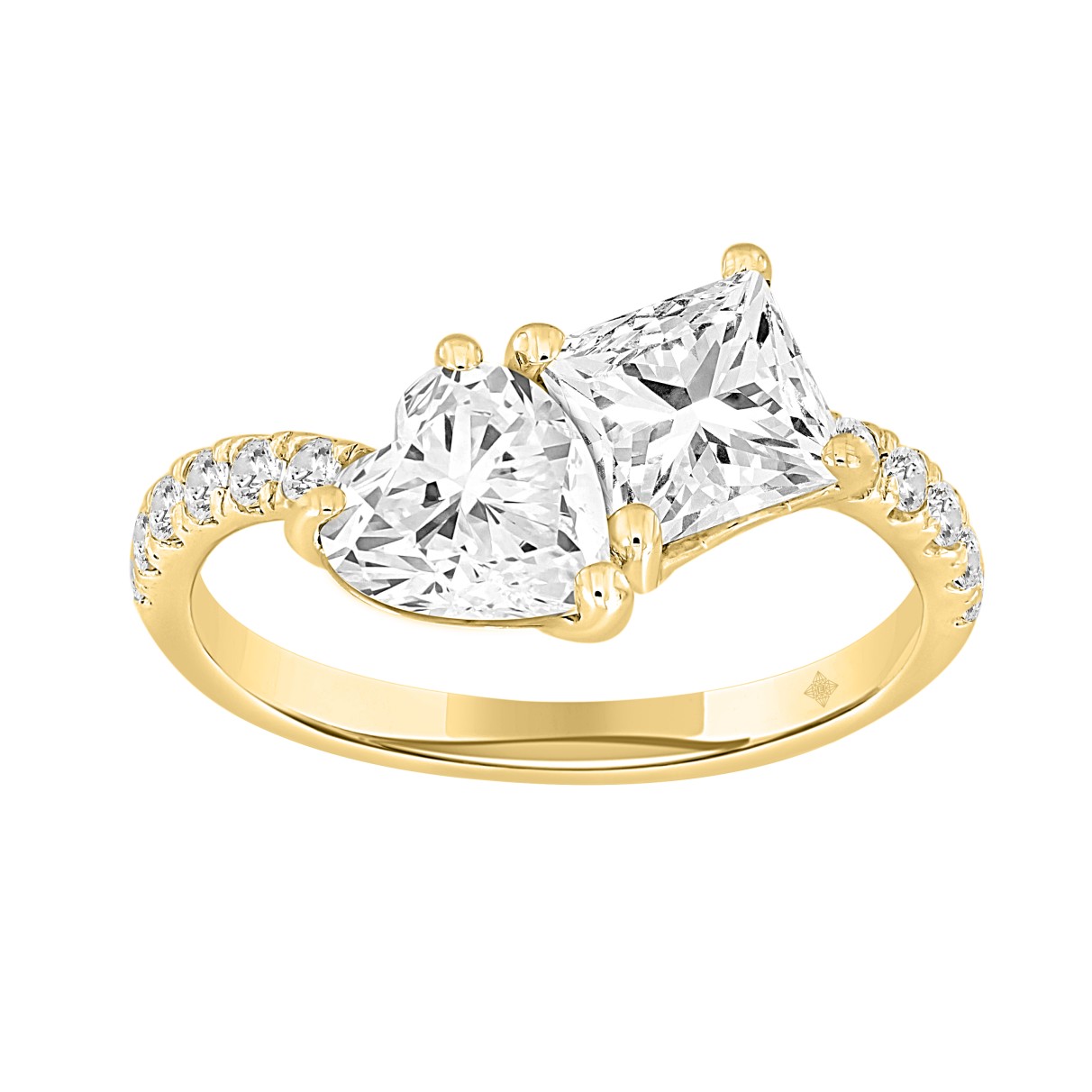 LADIES RING 2 1/4CT ROUND/HEART/PRINCESS DIAMOND 1...