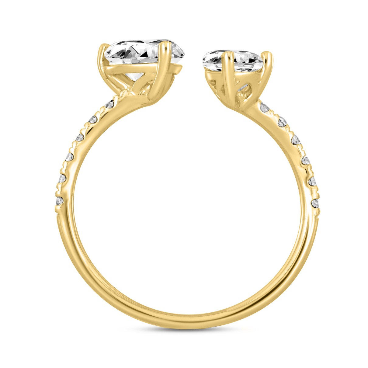 LADIES RING 1 3/4CT ROUND/HEART/PRINCESS DIAMOND 14K YELLOW GOLD