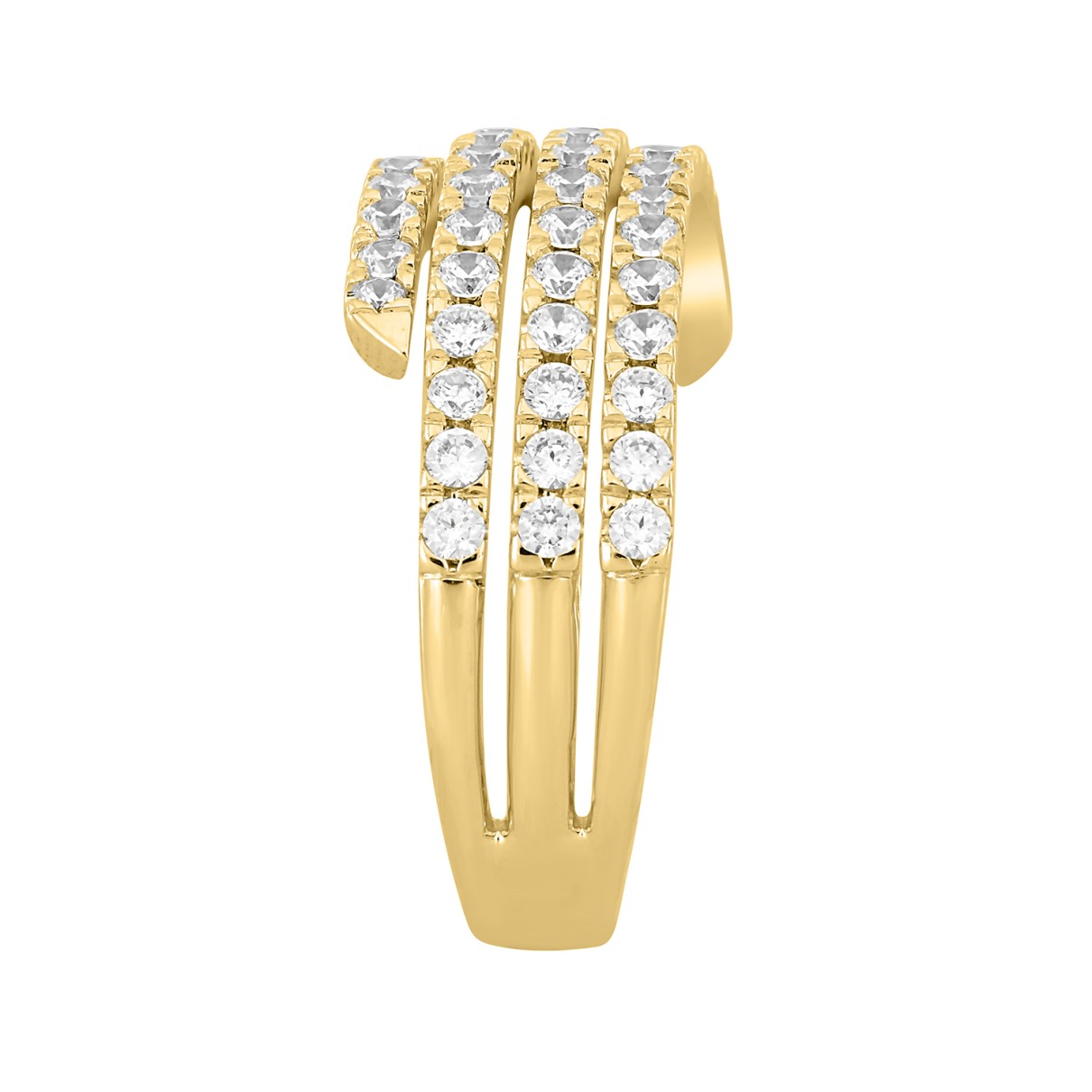 LADIES BAND 1 1/4CT ROUND DIAMOND 14K YELLOW GOLD