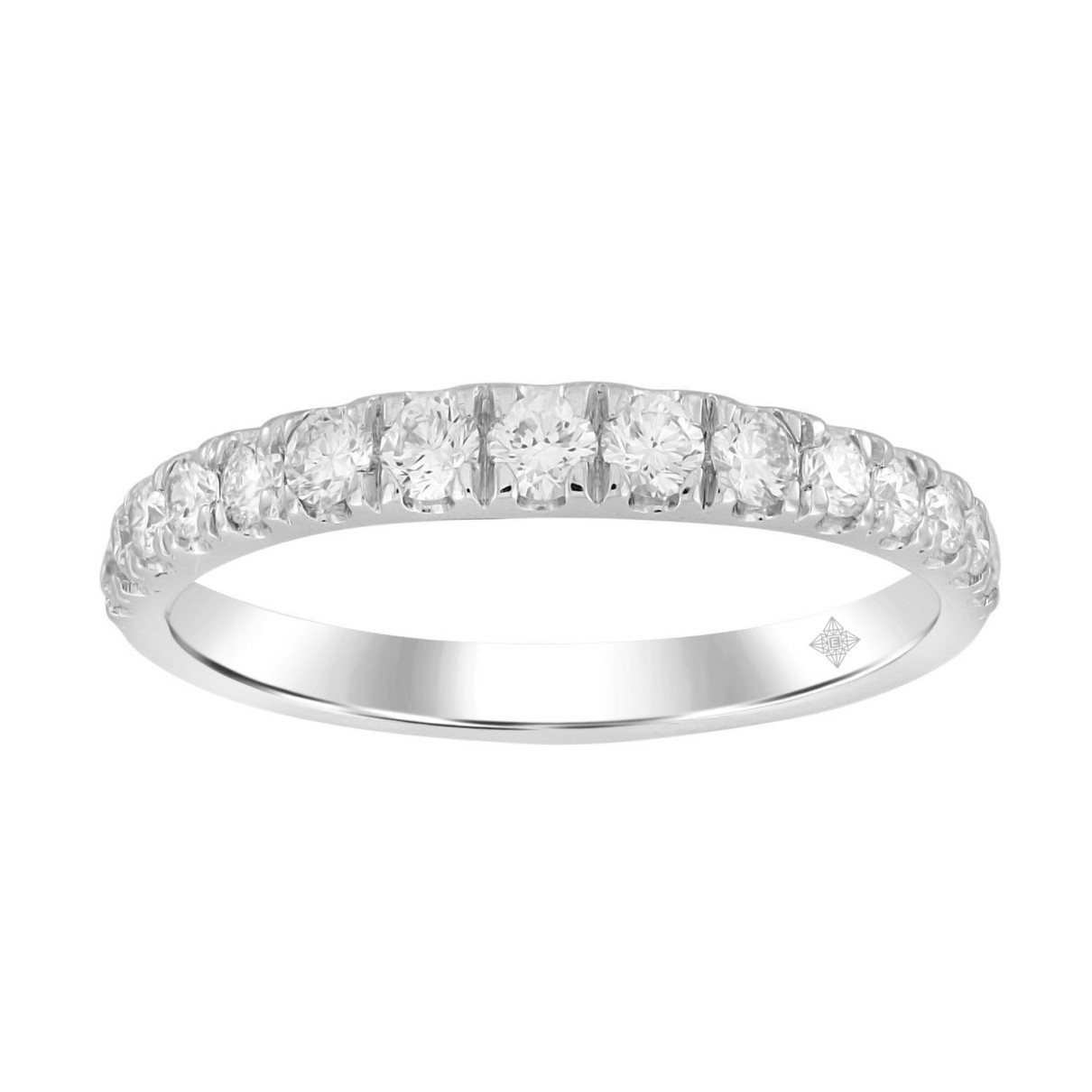 14K WHITE GOLD 1/2CT ROUND DIAMOND LADIES BAND