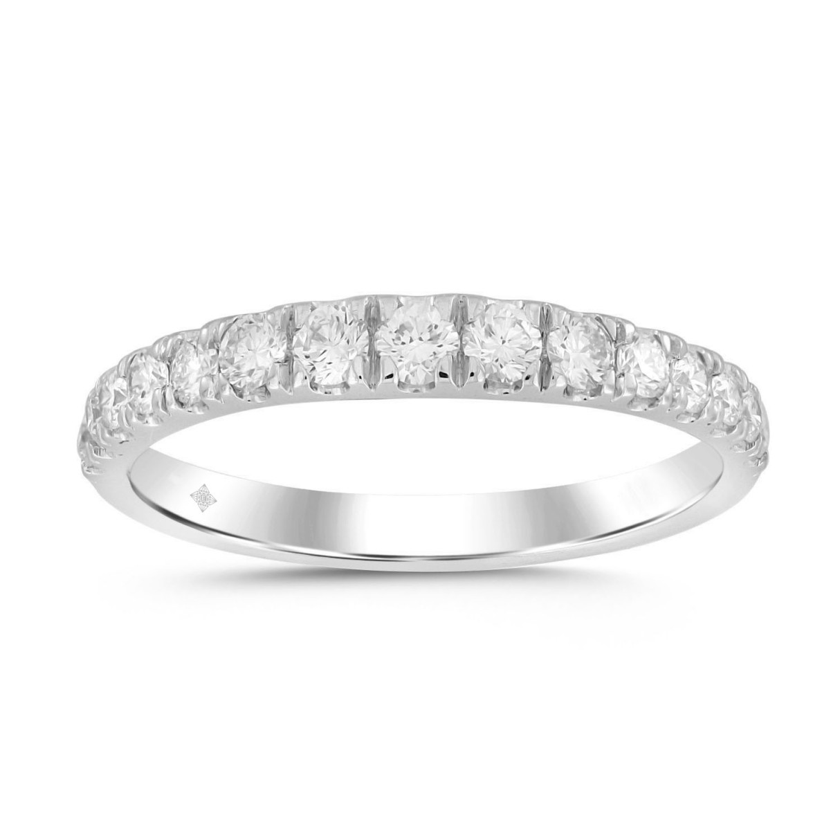 14K WHITE GOLD 1/2CT ROUND DIAMOND LADIES BAND