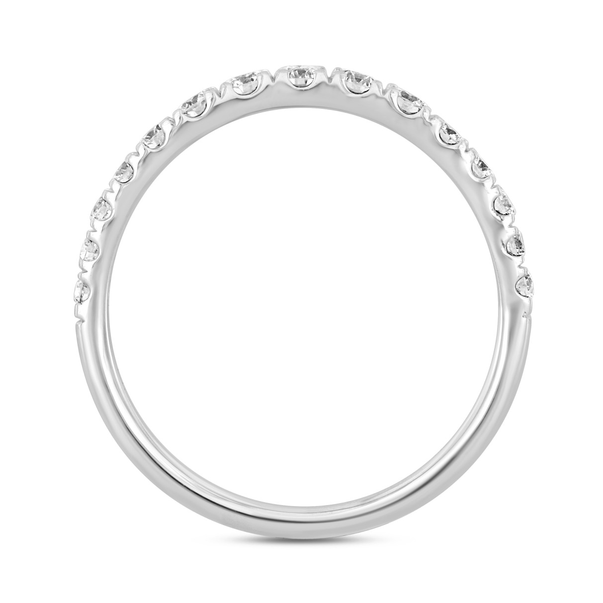 14K WHITE GOLD 1/2CT ROUND DIAMOND LADIES BAND