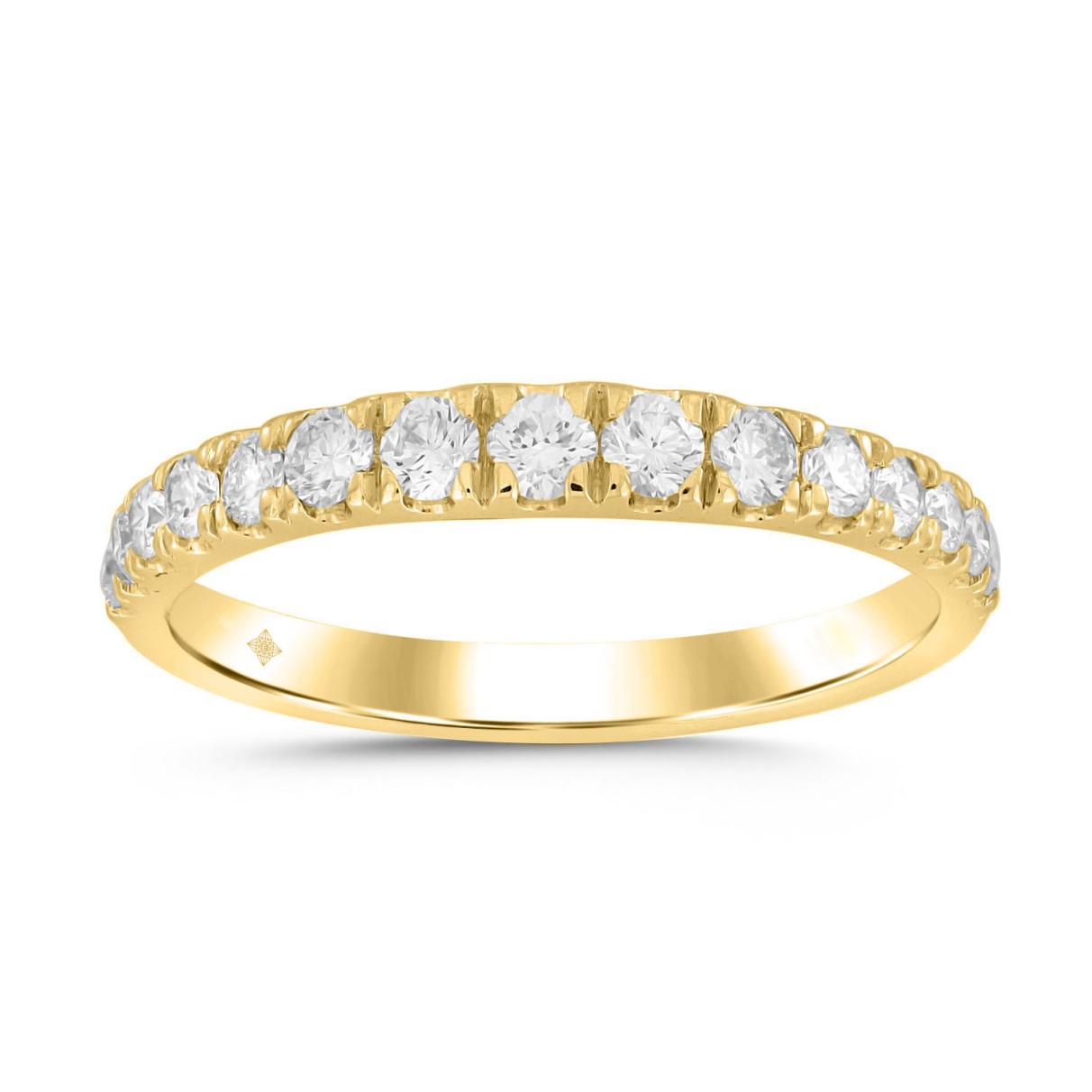 14K YELLOW GOLD 1/2CT ROUND DIAMOND LADIES BAND...