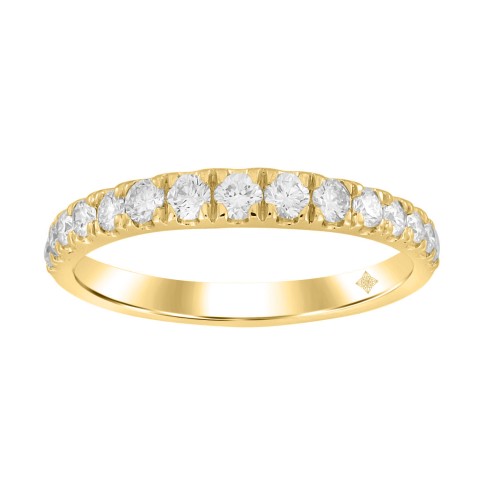 14K YELLOW GOLD 1/2CT ROUND DIAMOND LADIES BAND