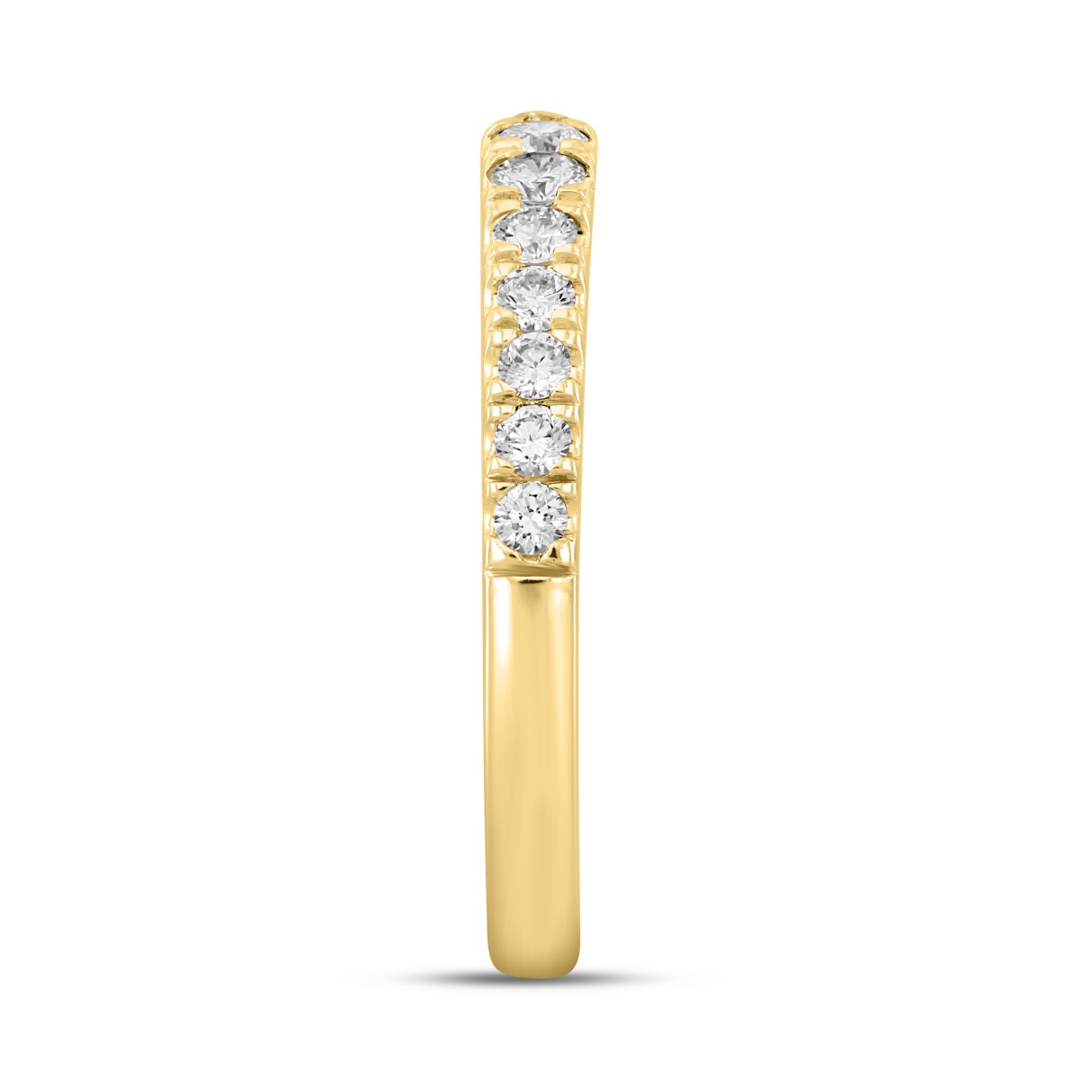 14K YELLOW GOLD 1/2CT ROUND DIAMOND LADIES BAND