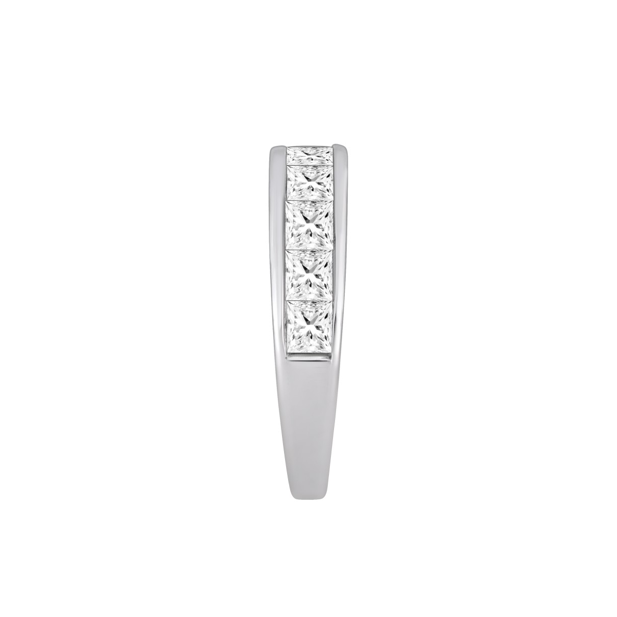 14K WHITE GOLD 2CT PRINCESS DIAMOND LADIES BAND